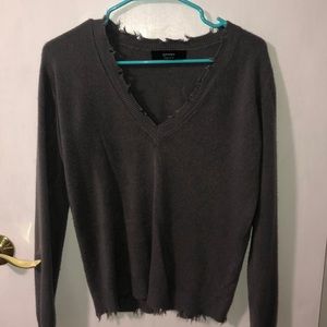 grey withered sweater